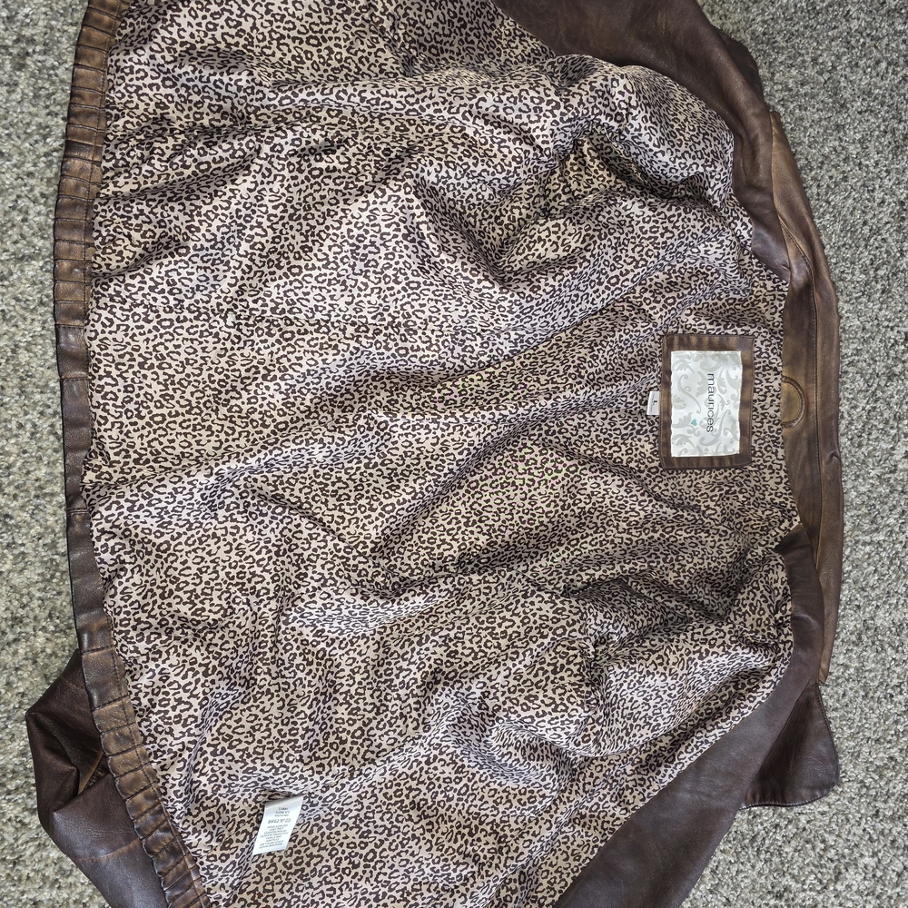 Maurices Dark Brown Leather Jacket - Picture 4 of 7